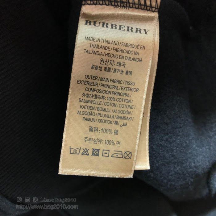 Burberry男裝 最高品質 黑色 巴寶莉19/20FW新款連帽衛衣 男士秋季新款單品  tzy2297